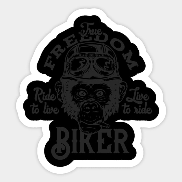 Ride To Live Freedom Biker Sticker by BrillianD